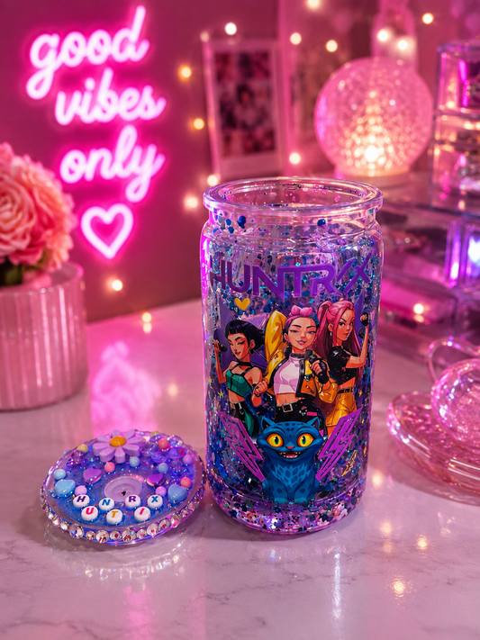 Huntrix Acrylic Glitter Tumbler 💜⚡