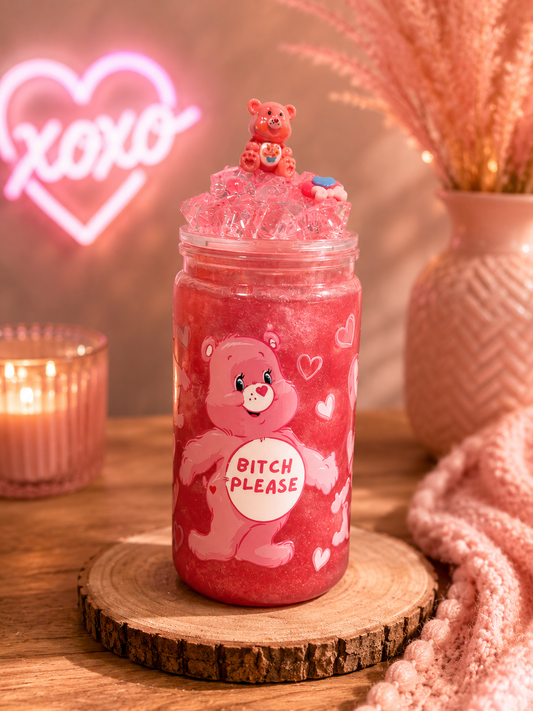 B*tch Please Swear Bear Acrylic Cat Eye Tumbler 💖✨