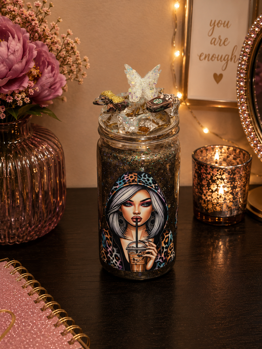 Mama Needs Coffee Acrylic Waterfall Tumbler ☕✨