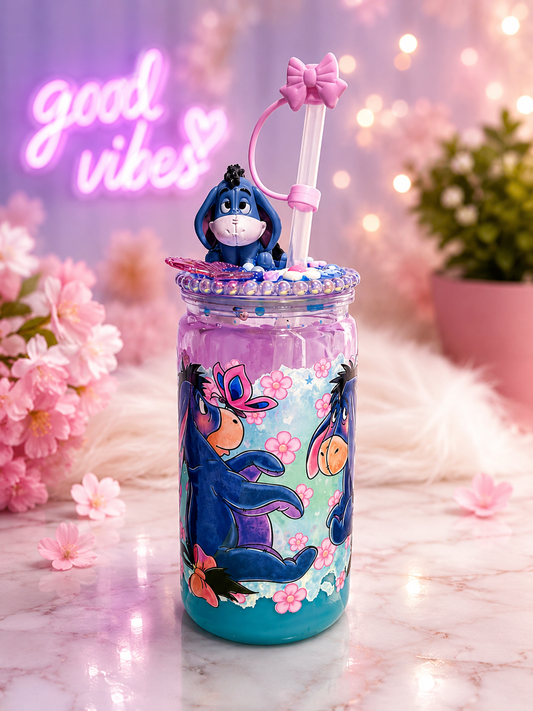 Eeyore Kawaii Lava Acrylic Can Cup 🩷💙