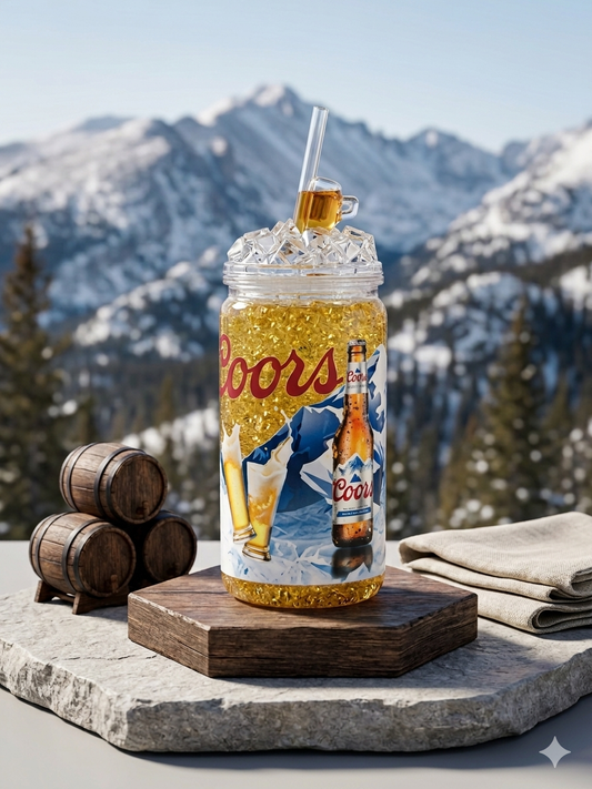 Coors Inspired Acrylic Beer Can Cup 🌴