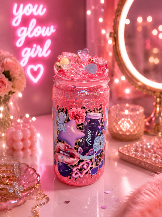 Alani Cosmic Glow Girl Acrylic Glitter Tumbler ✨💖