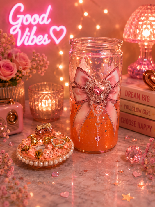 Coquette Glam Lava Glitter Cup 🎀✨